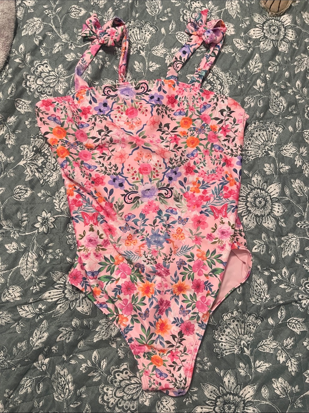 Pink Floral One-Piece Swimsuit